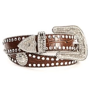 Blazin Roxx Crocodile Leather Belt